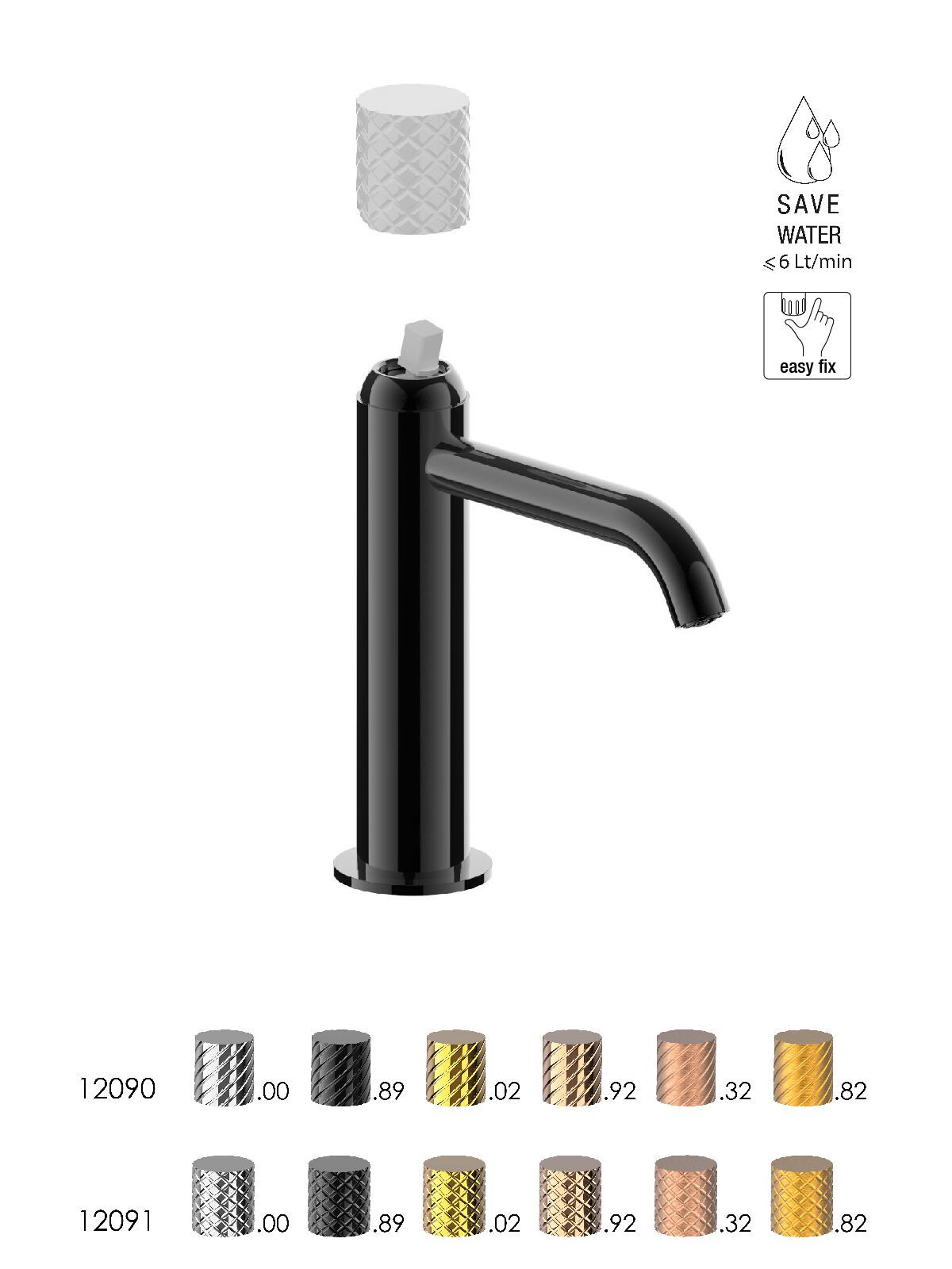 Однорычажный смеситель для раковины с ограничителем расхода Rubinetterie Frattini Pepe XLS ARCH-00058052 - Вид №5