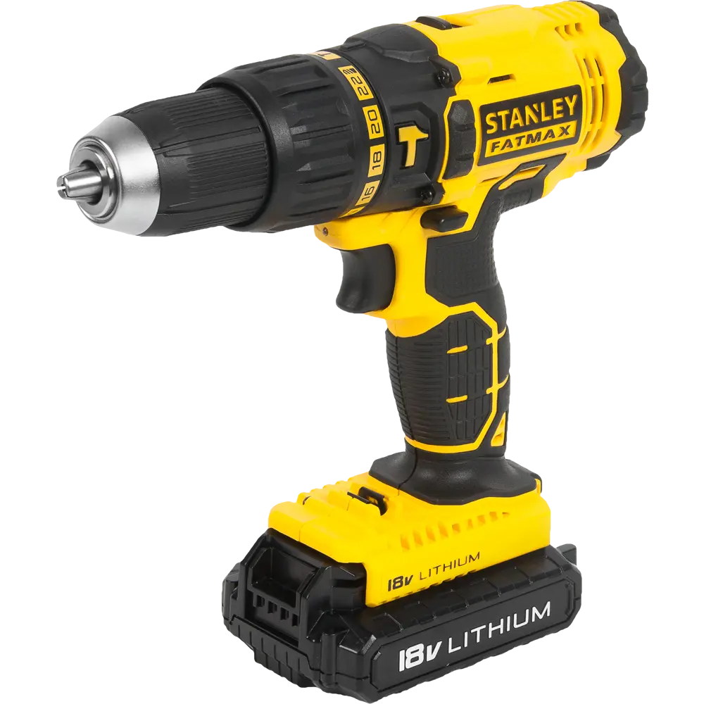 Дрель-шуруповерт аккумуляторная ударная Stanley Fatmax FMC626C2S, 18 В Li-ion 2х1.3 Ач STLM-2121399