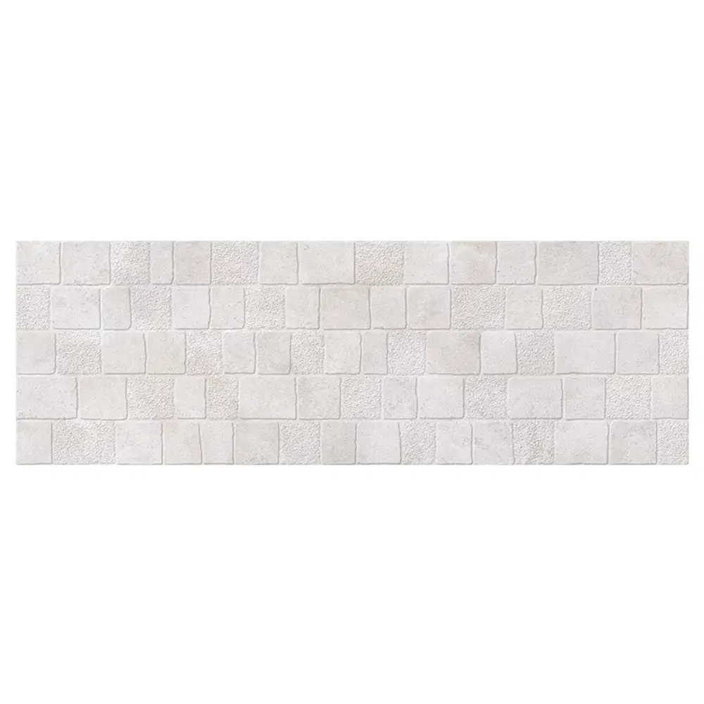 Плитка настенная Керамин Эдда 7Д рельеф 75x25 см 1.69 м² цвет белый STLM-2008508