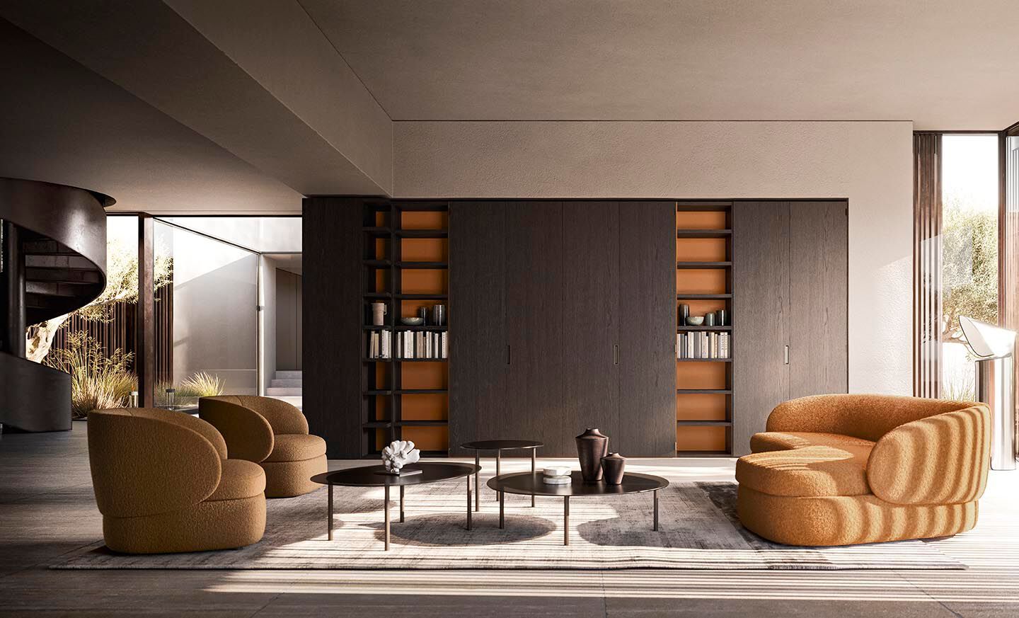 Оборудованная стена с подставкой для телевизора Alf DaFrè покер ARCH-00147283 - Вид №1