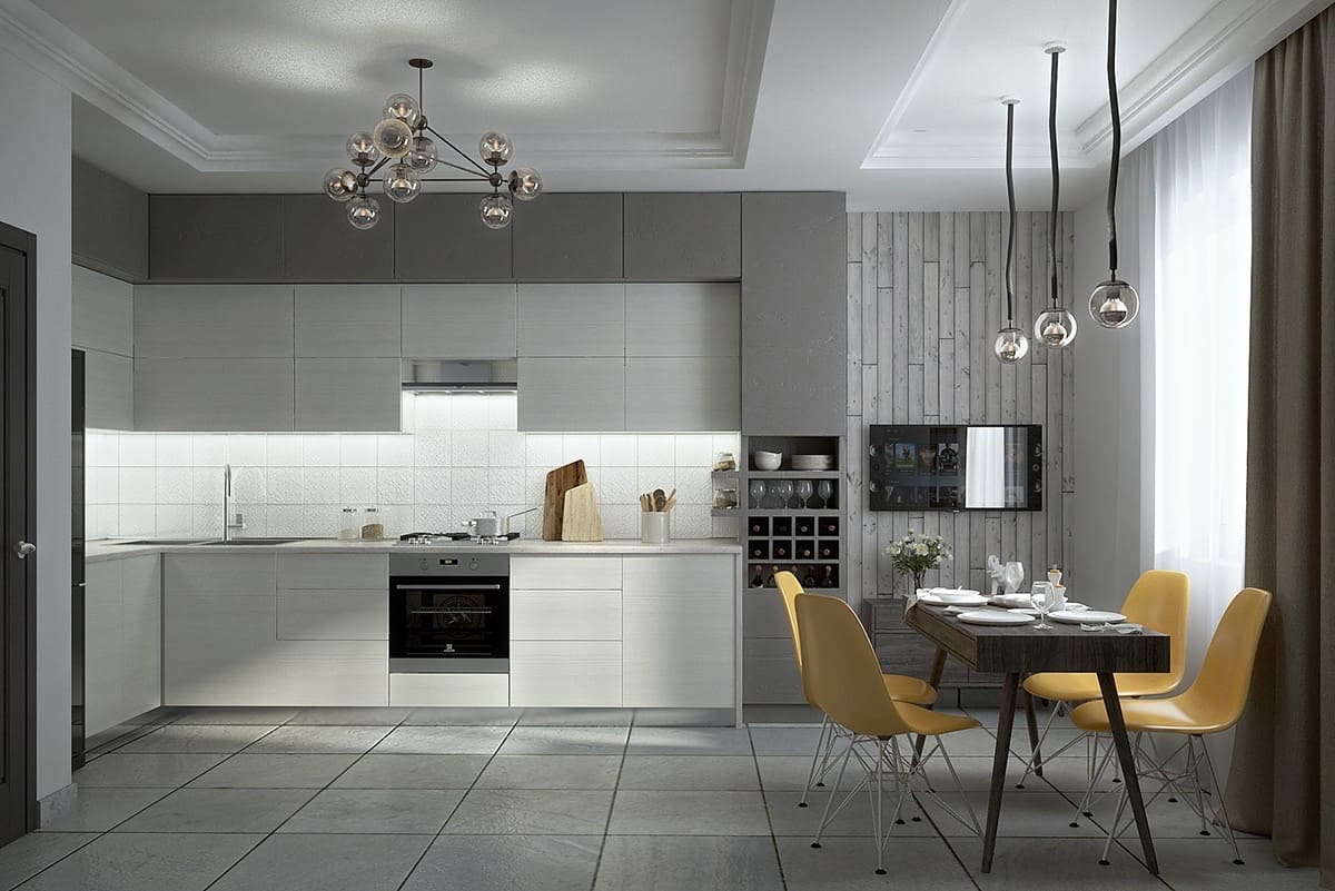 Серая кухня: идеи дизайна, фото в интерьере. Серый кухонный гарнитур в Санкт-Петербурге