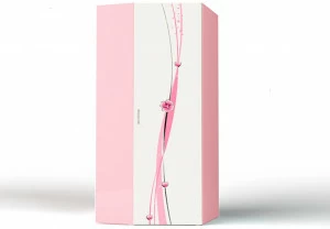 Шкаф угловой ABC-KING Princess без зеркала каркас розовый( правый)