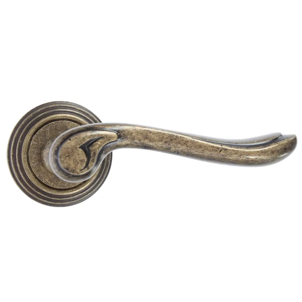 Ручки дверные на розетке EDS-V209, цвет античная бронза EDSON STLM-2006805