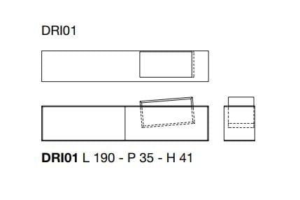 Низкий Хрустальный ТВ-шкаф с раздвижными дверями Glas Italia Drift ARCH-00049328 - Вид №3