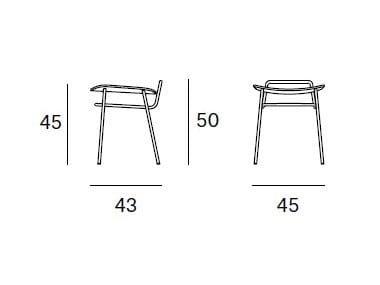 Металлический низкий стул с подставкой для ног Blasco&Vila Fosca ARCH-00030401 - Вид №8