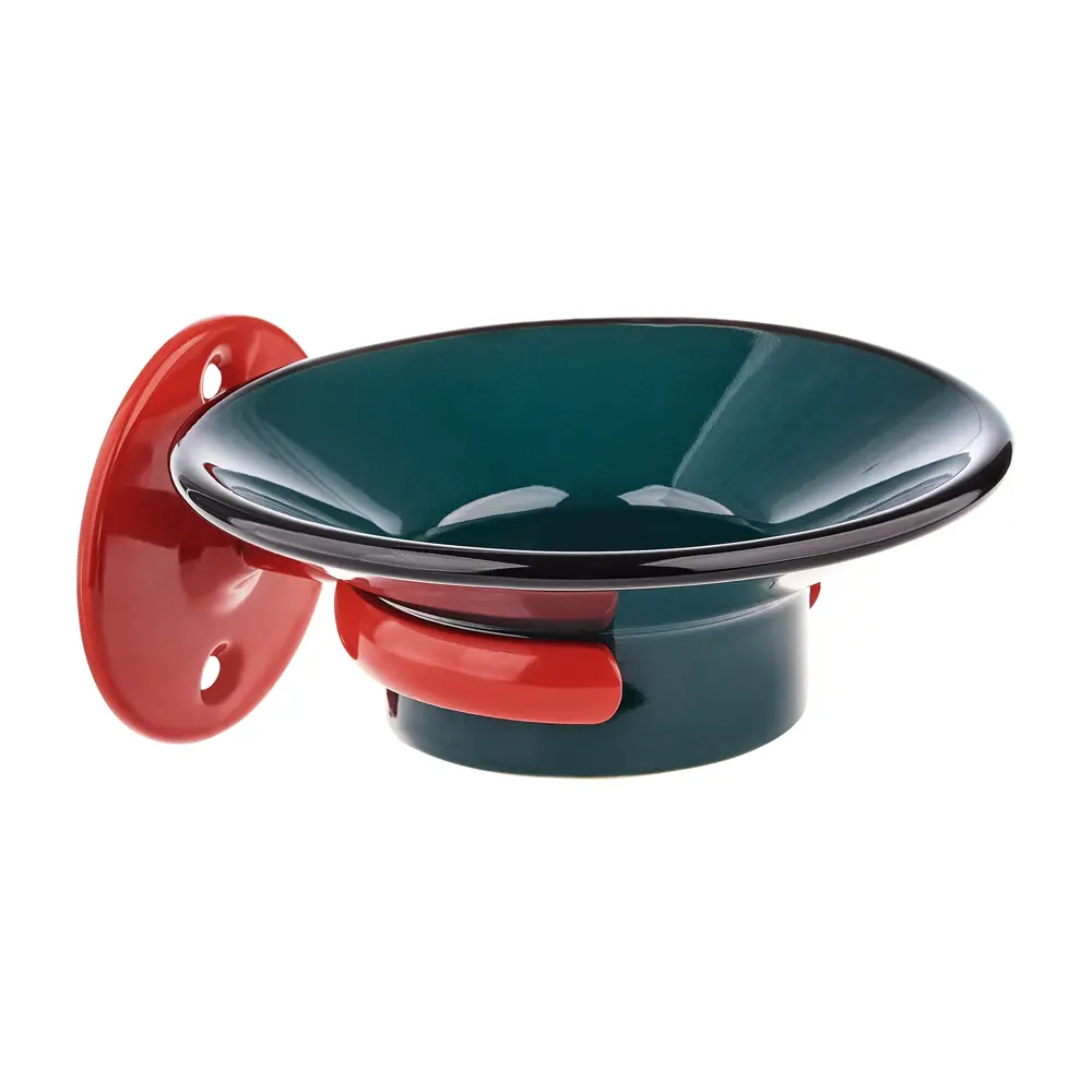 Мыльница Moroshka Trud керамика цвет зелено-красный STLM-2195279