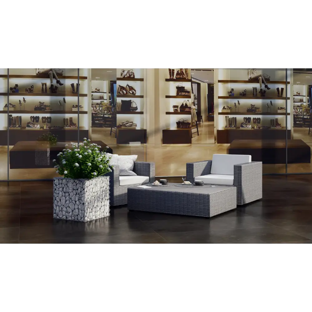 Габион-кашпо 50x50x50 см оцинкованная сталь серый Santreyd STLM-2090029 - Вид №2