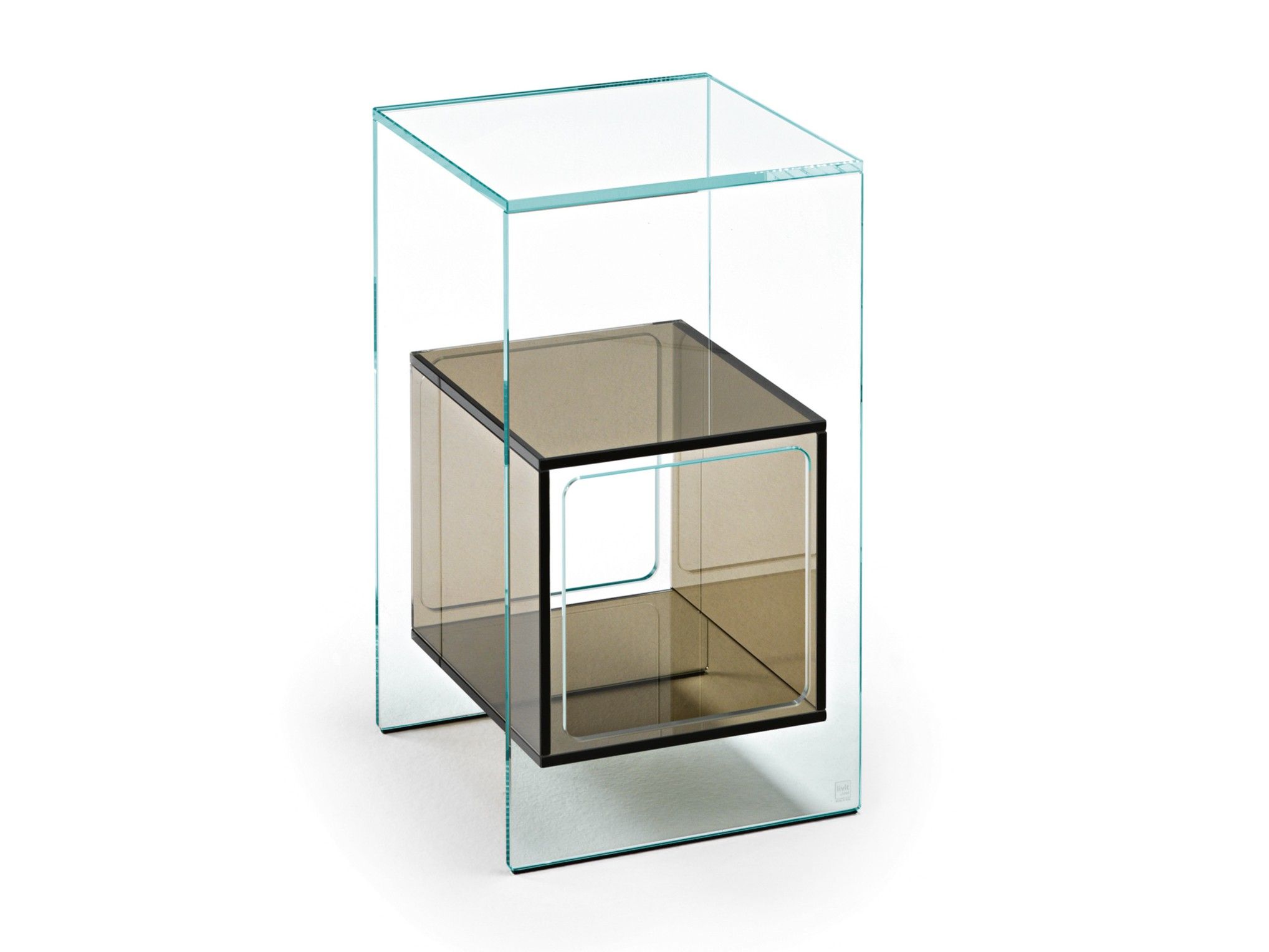 Стеклянный журнальный столик с отсеком для хранения FIAM ITALIA Magique ARCH-00036982