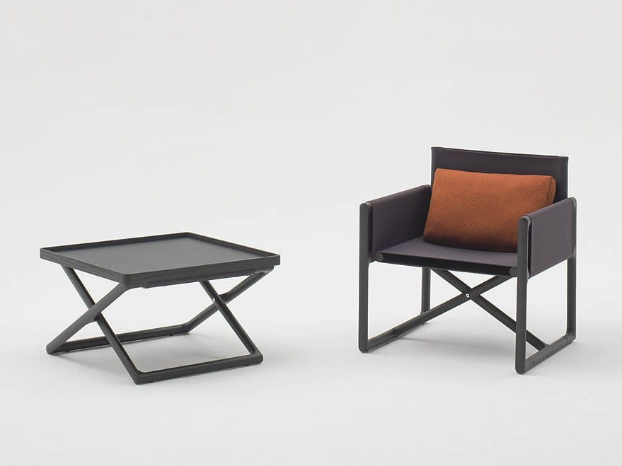 Венге квадратный журнальный столик с подносом Paola Lenti ARCH-00005535 - Вид №1