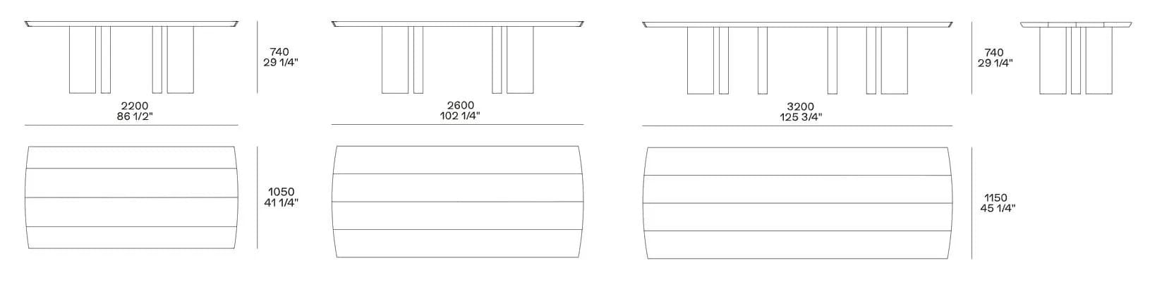 Прямоугольный мраморный стол Poliform ADRIEN ARCH-00122317 - Вид №3