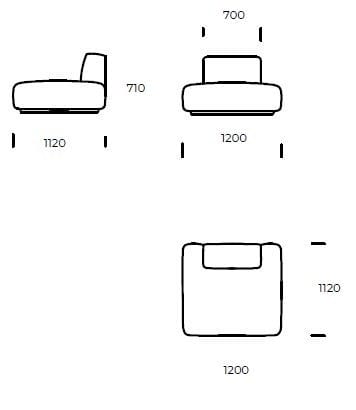 Тканевое кресло с подлокотниками Nobonobo Марго ARCH-00113670 - Вид №3