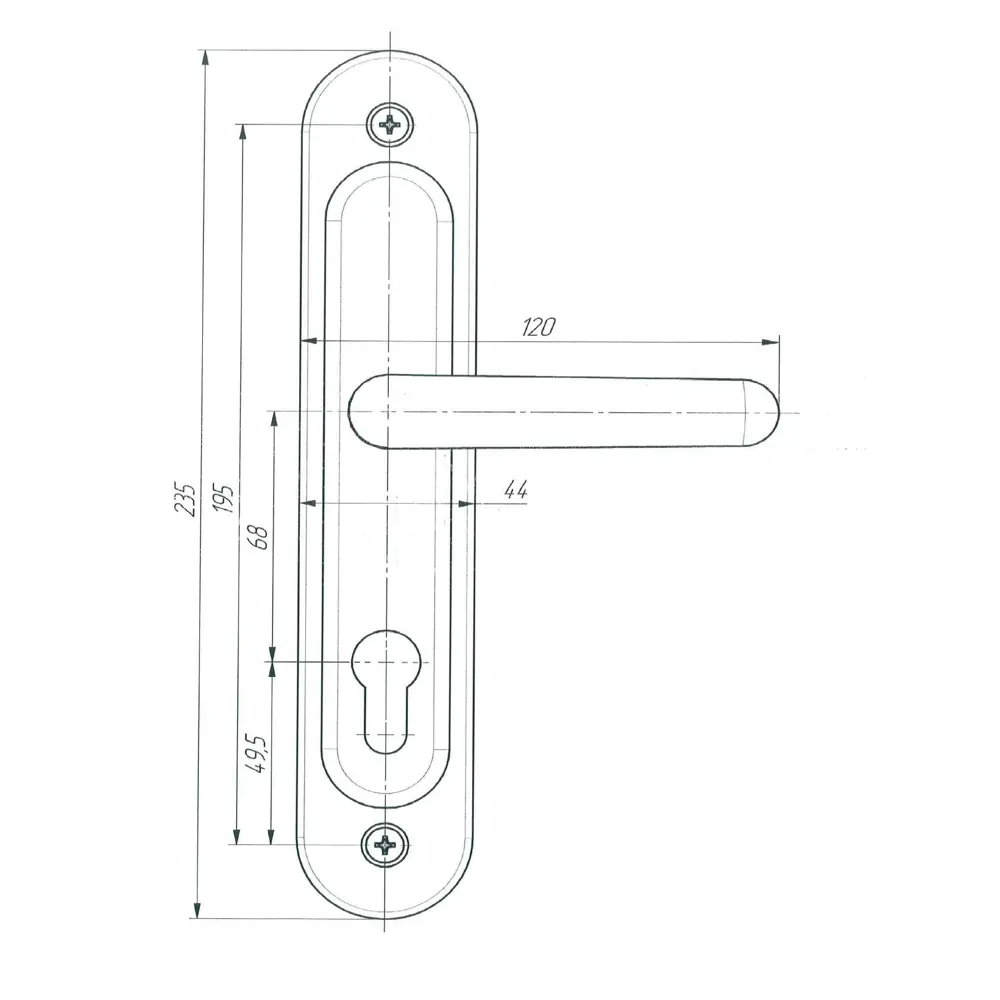 ЗЕНИТ Дверная ручка на планке HP 168 в медном цвете 89057082 STLM-0903956 - Вид №5