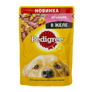 ПР0053692 Корм для собак ягненок в желе конс. пауч 85г PEDIGREE