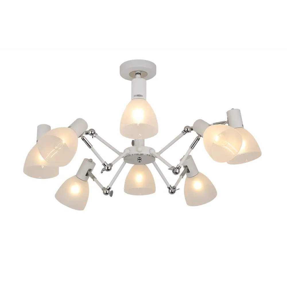 Люстра потолочная «Interna» 5040-8 8 ламп 25 м² цвет белый SCHAFFNER STLM-2094364 - Вид №3