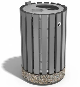 ENCHO ENCHEV - ETE Урна для мусора из металла и бетона с крышкой  69
