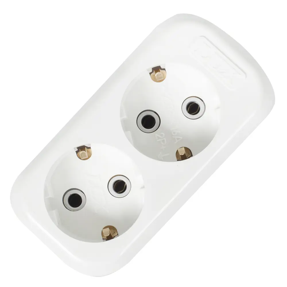 Колодка с заземлением Lux 2 розетки 16А STLM-2169850