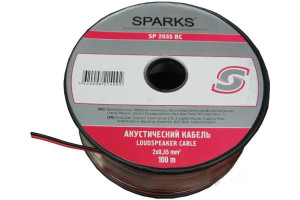 15525922 Акустический кабель 2х0,35мм2 красно-черный SP2035BC SPARKS