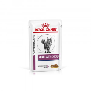 Т0023166 Корм для кошек Vet Diet Renal при почечной недостаточности курица пауч 85г ROYAL CANIN