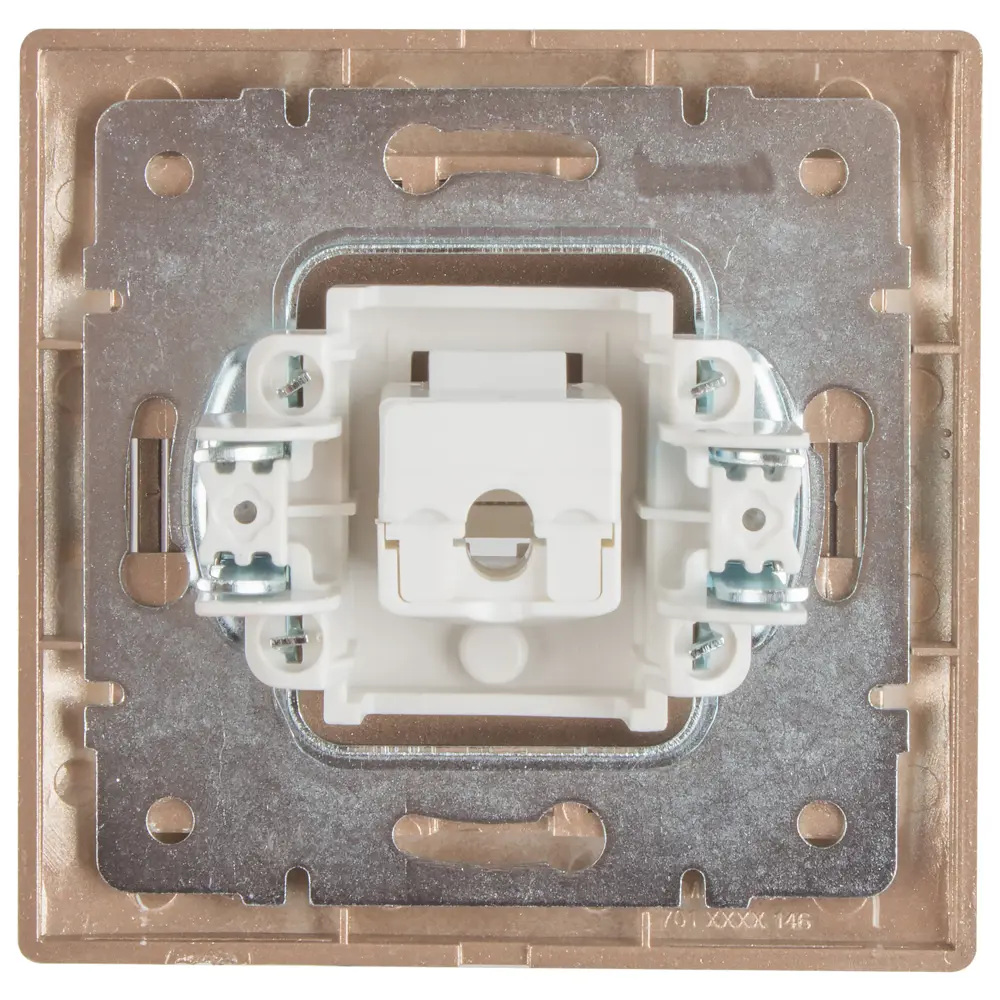 Розетка компьютерная Lezard Mira, цвет светло-коричневый металлик STLM-2129570 - Вид №1