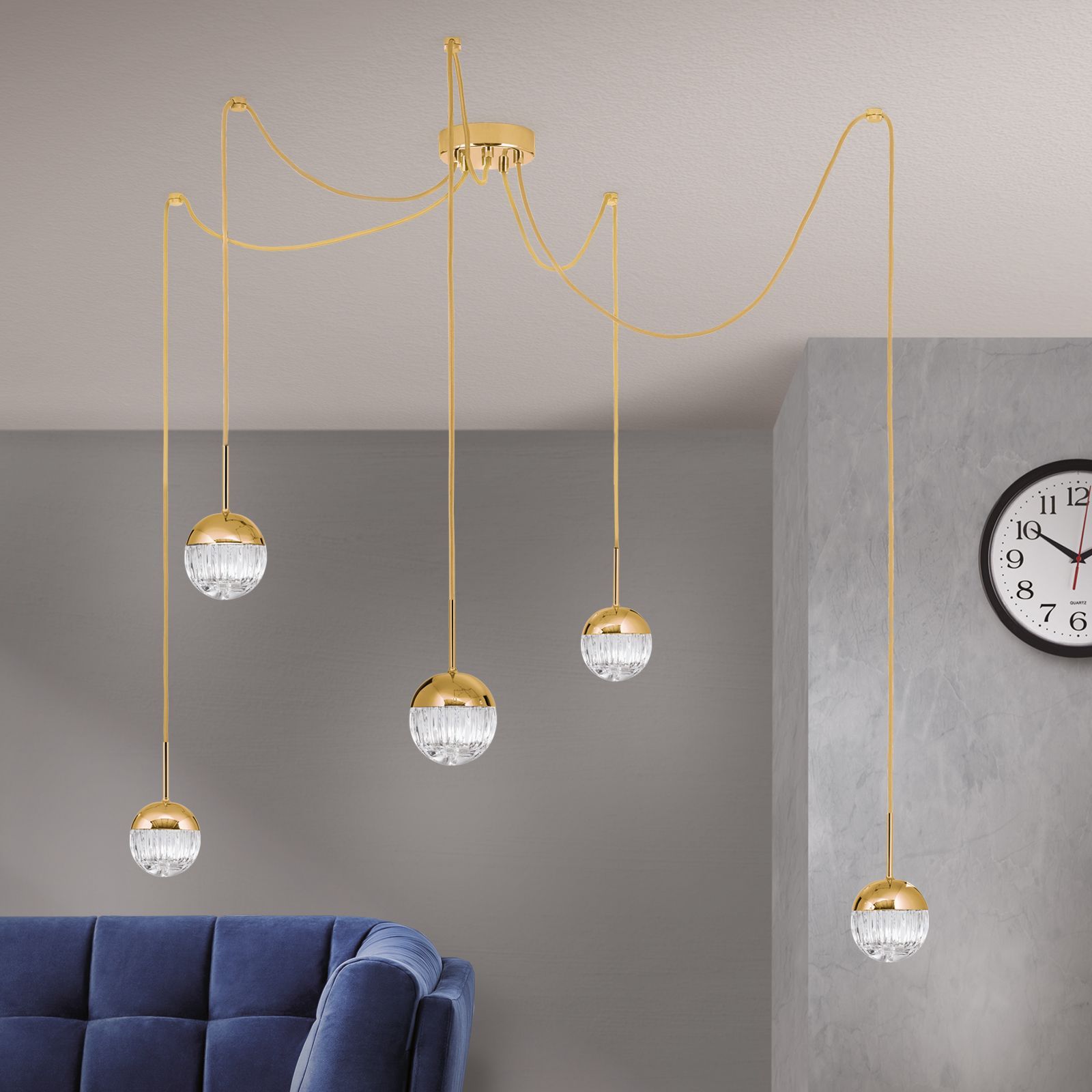 Латунь и Кристалл подвесной светильник Orion ARCH-00000379 - Вид №1