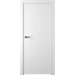 Дверь межкомнатная глухая Лацио 1 80x200 см эмаль белый без замка, без петель
