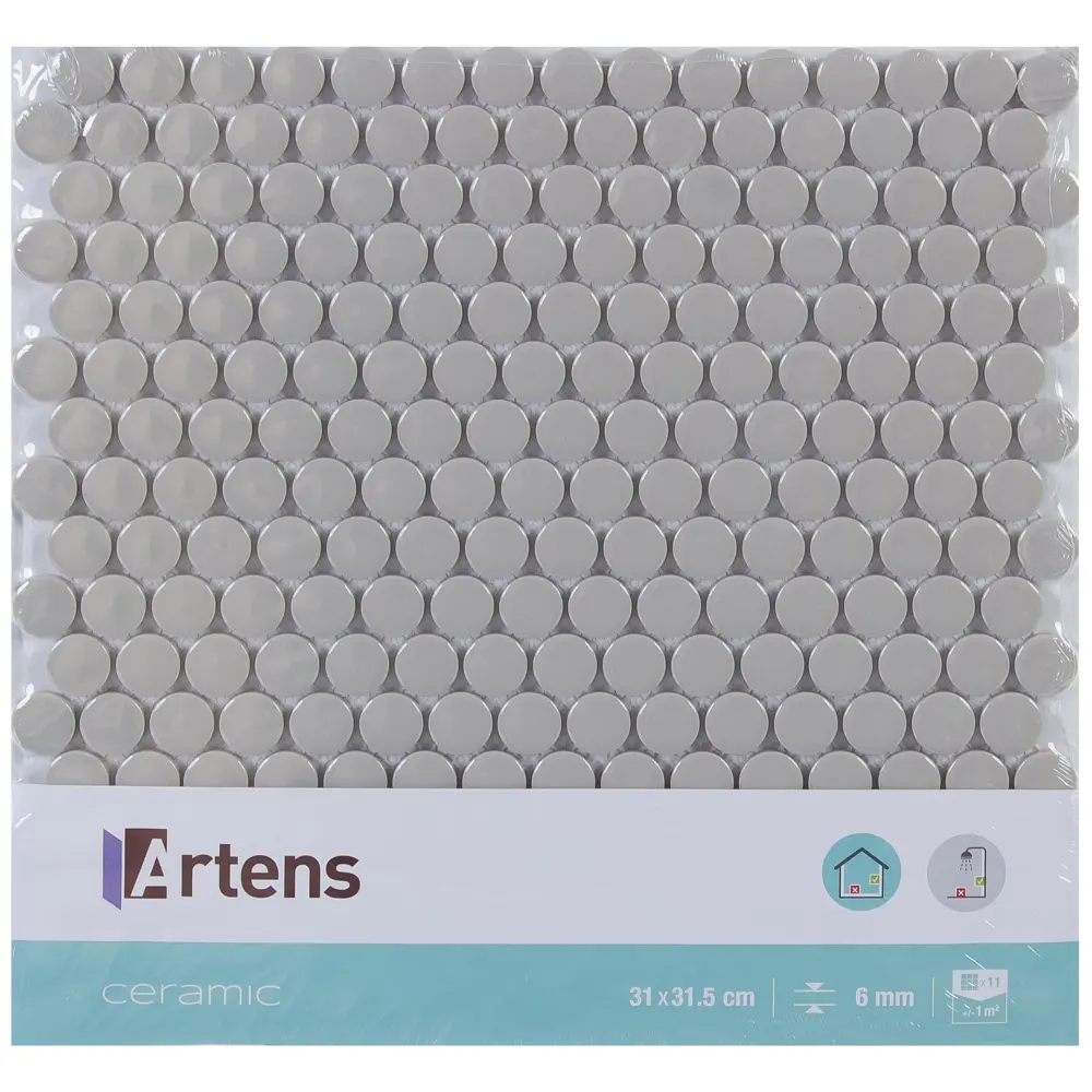 Мозаика Artens, 31х31.5 см, керамика, цвет серый STLM-2084187 - Вид №5