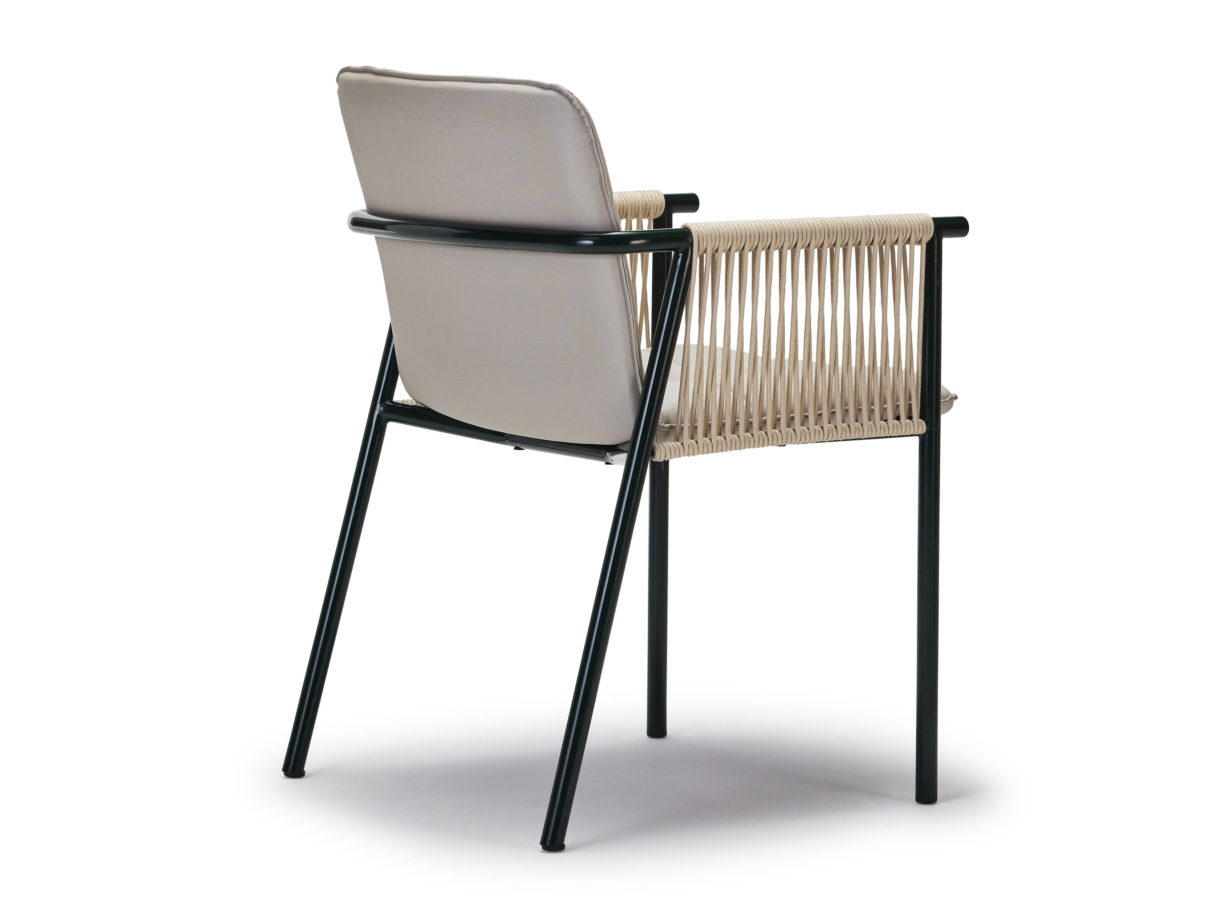 Тканевый и металлический садовый стул с подлокотниками Papell Design Squarez ARCH-00058325 - Вид №3