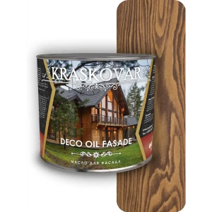 Защитное масло лессирующее Kraskovar Deco oil fasade 1900001604 цвет матовый орех гварнери 2.2 л