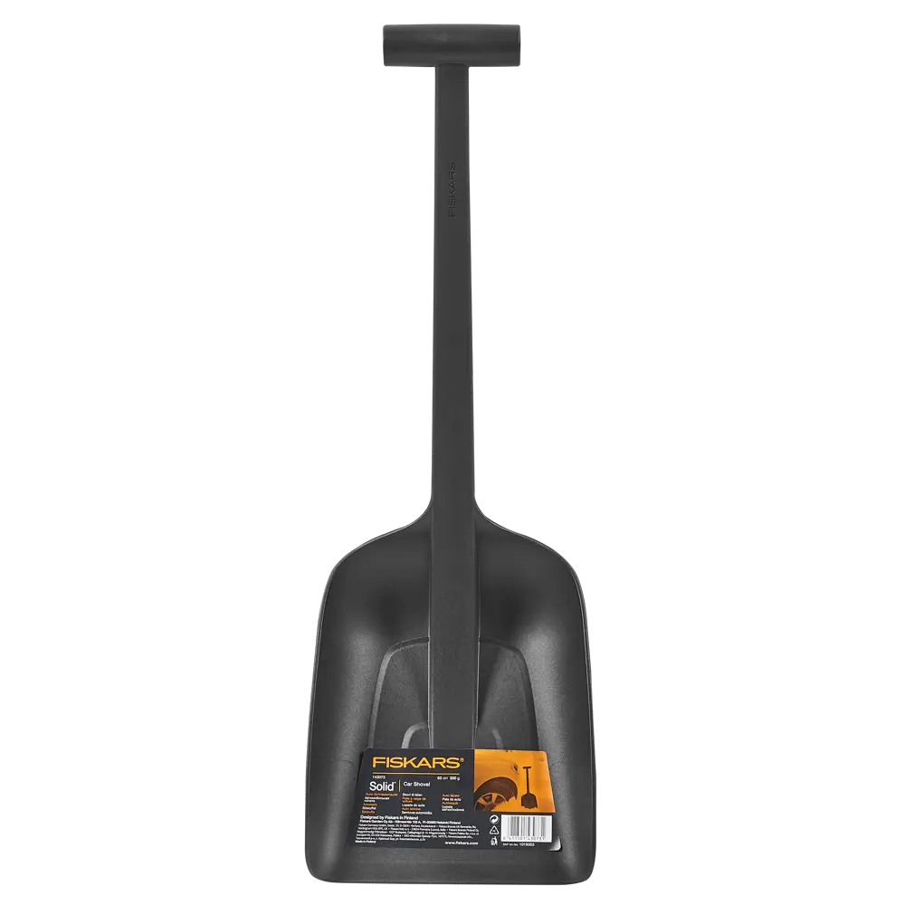 Лопата для уборки снега Fiskars Solid укороченная 22x63 см пластик c черенком STLM-2033614 - Вид №4