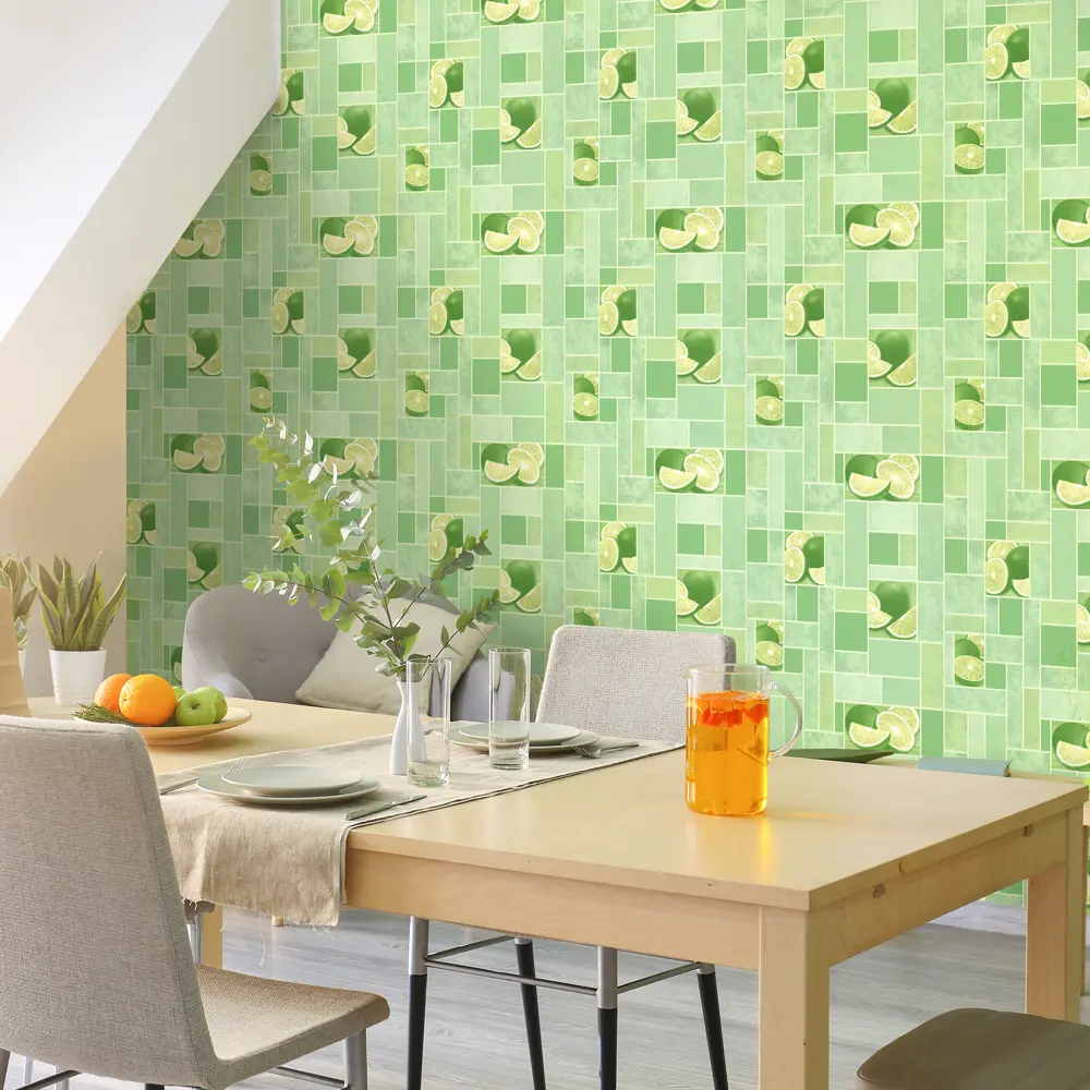 Обои виниловые Аспект Ру Цитрус зеленые 0.53 м 10103-77 STLM-2042533 - Вид №3