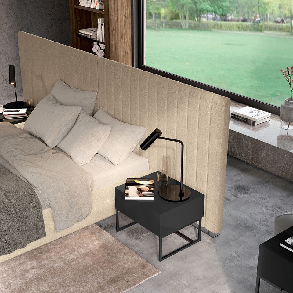 Деревянная и металлическая прикроватная тумбочка с ящиками Febal Casa ARCH-00056885 - Вид №3