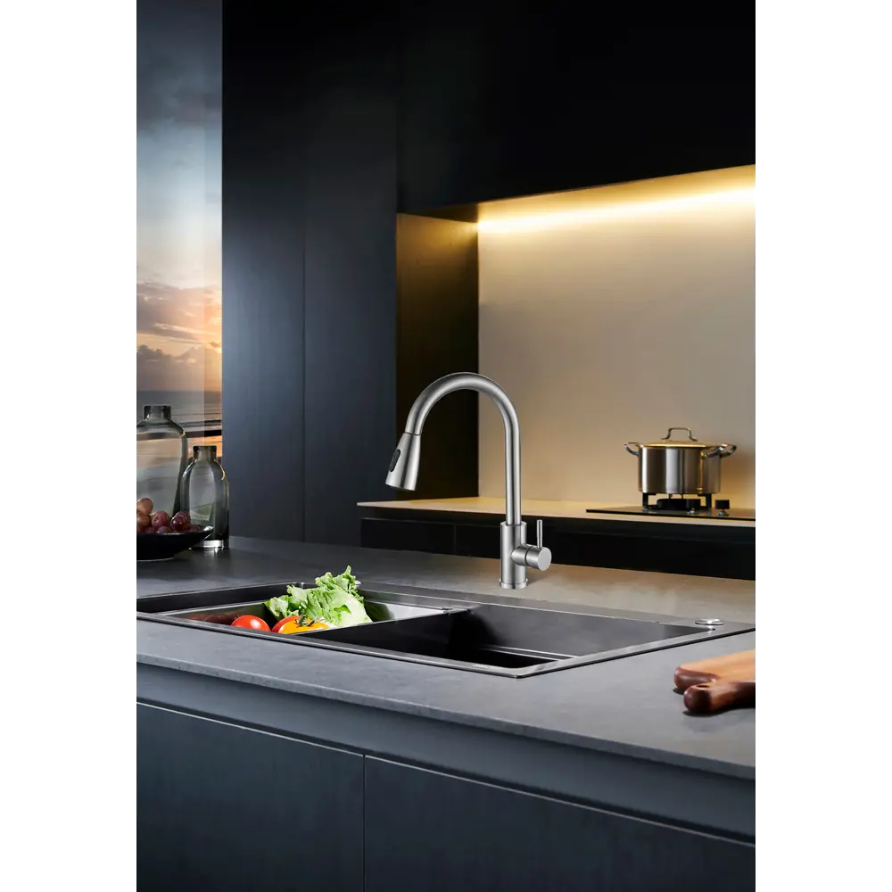 Кухонный смеситель VIDAGE с выдвижным изливом и аэратором 85684118 VAL1817 STLM-0065254 - Вид №8