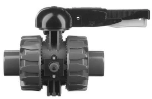 SANIT 792050206 2-ходовой шаровой клапан D 75-110, ВКД DualBlock®, ПВХ-C, цапф