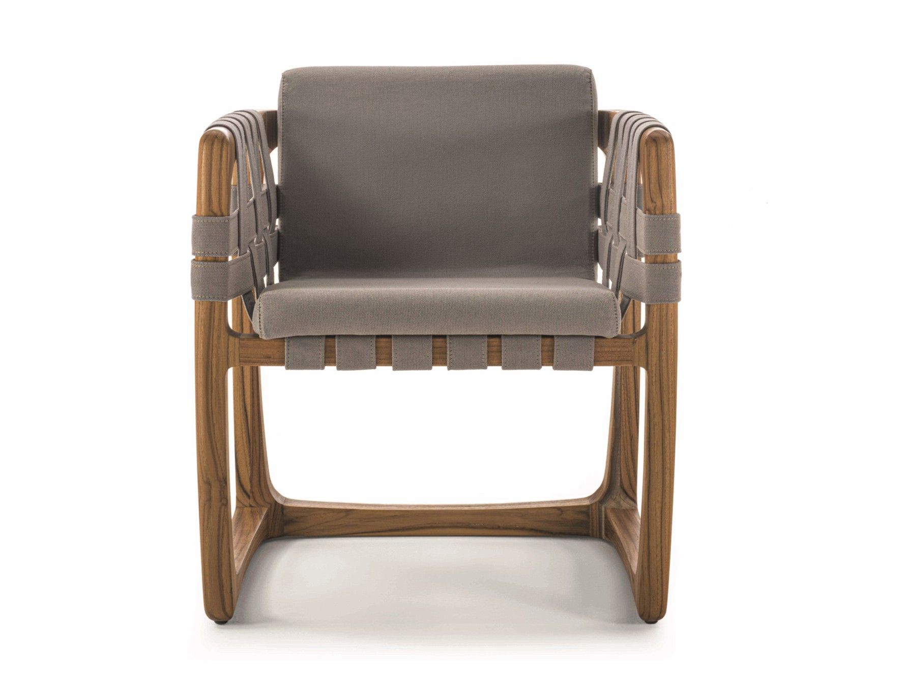 Тканевый садовый стул с каркасом из тикового дерева Riva 1920 бунгало ARCH-00002561