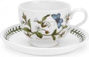 10568606 Portmeirion Чашка чайная с блюдцем Portmeirion Ботанический сад.Смолевка 280мл, фарфор Фарфор