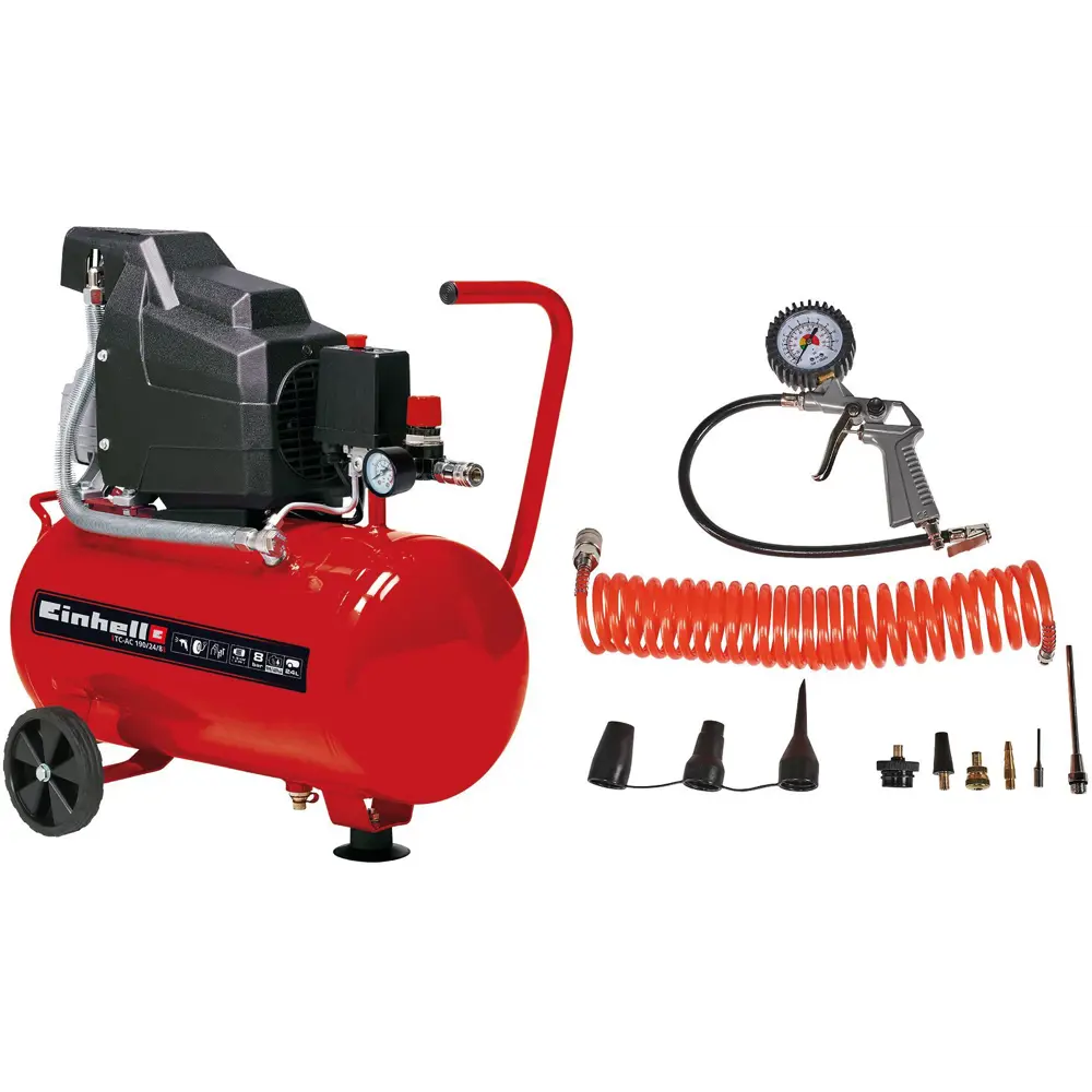 Компрессор поршневой масляный Einhell TC-AC 190/24/8 Kit, 24 л 165 л/мин STLM-2064320 - Вид №4