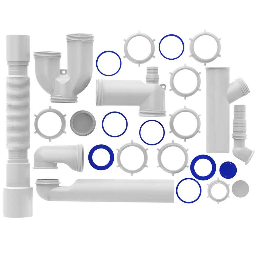 Поворотный сифон EQUATION для двойной мойки с защитой от засоров 89209832 STLM-0807565 - Вид №5
