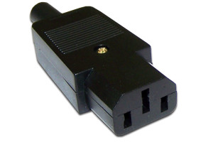 16104166 Электрическая кабельная розетка 10A, 250V, разборная, черная LAN-IEC-320-C13 LANMASTER