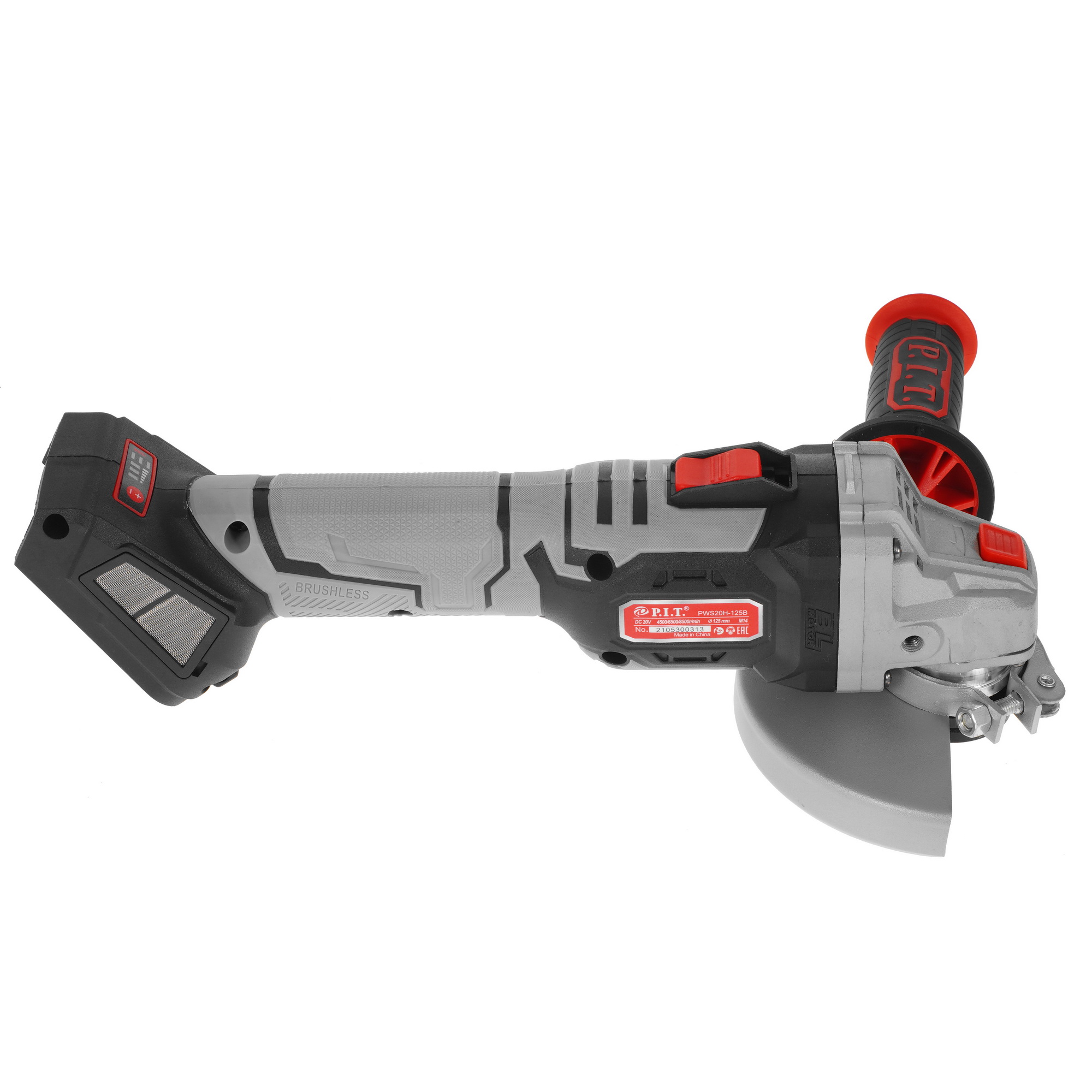 Углошлифовальная машина (УШМ) PIT PWS20H-125B SOLO OnePower 20V  , Без ЗУ, Без АКБ 5339003 STDN-0087485 - Вид №3