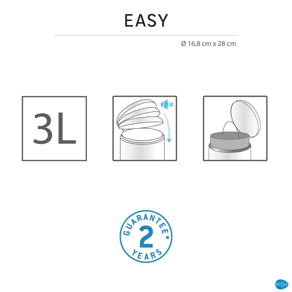Контейнер для мусора Sensea Easy 3 л цвет синий Без серии STLM-2076028 - Вид №8