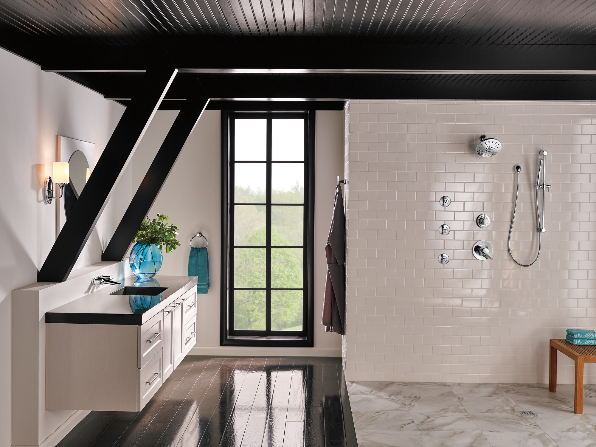 SH5002-CZ Спрей для тела HydraChoice® - бодрящая насадка H2Okinetic® Delta Faucet HydraChoice Body Spray System Шампанское бронза  - Вид №7