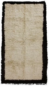 AFOLKI Прямоугольный шерстяной коврик с длинным ворсом Beni ourain Taa650be