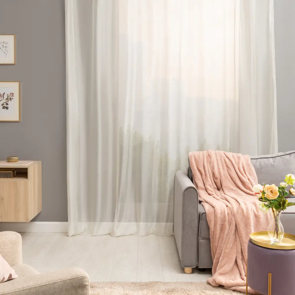 Тюль на ленте Inspire 300х280 см микровуаль цвет экрю STLM-2079361