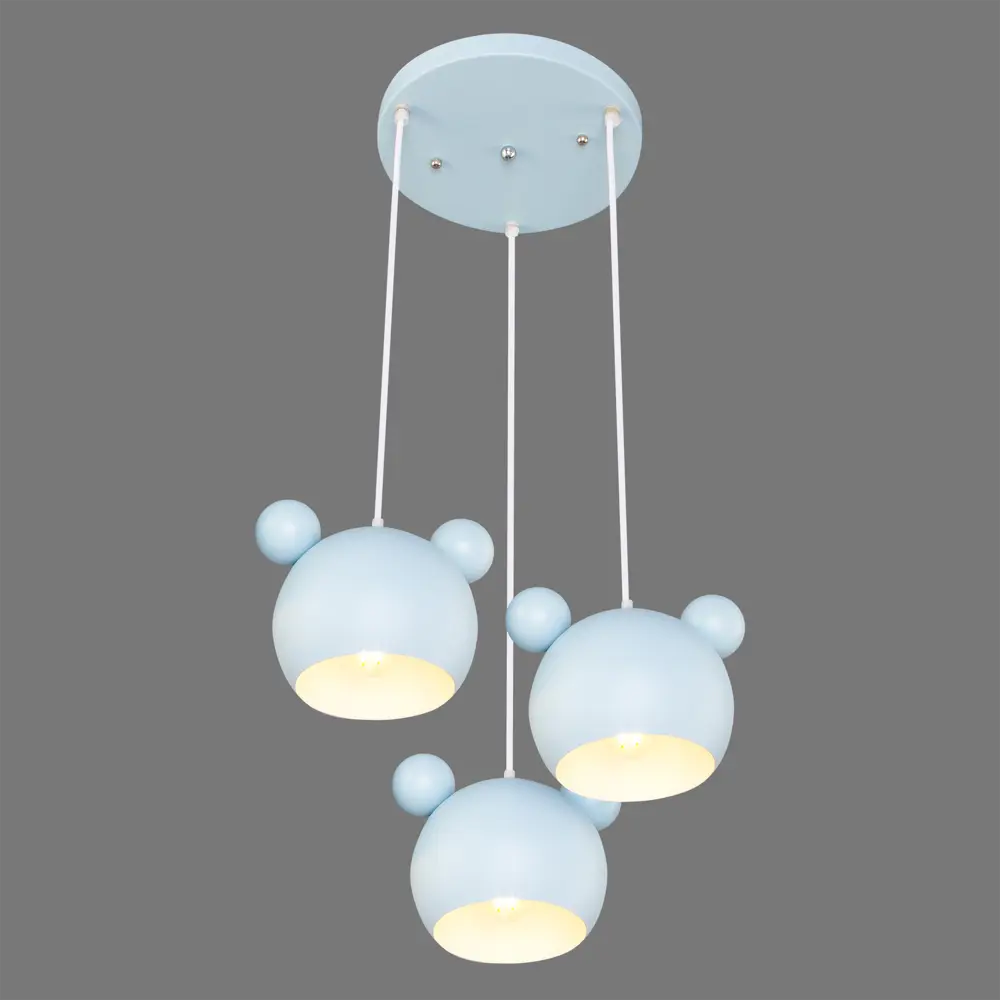 Подвесной светильник Panda 3хЕ27х40 Вт цвет голубой LUMIN ARTE STLM-2129374 - Вид №2