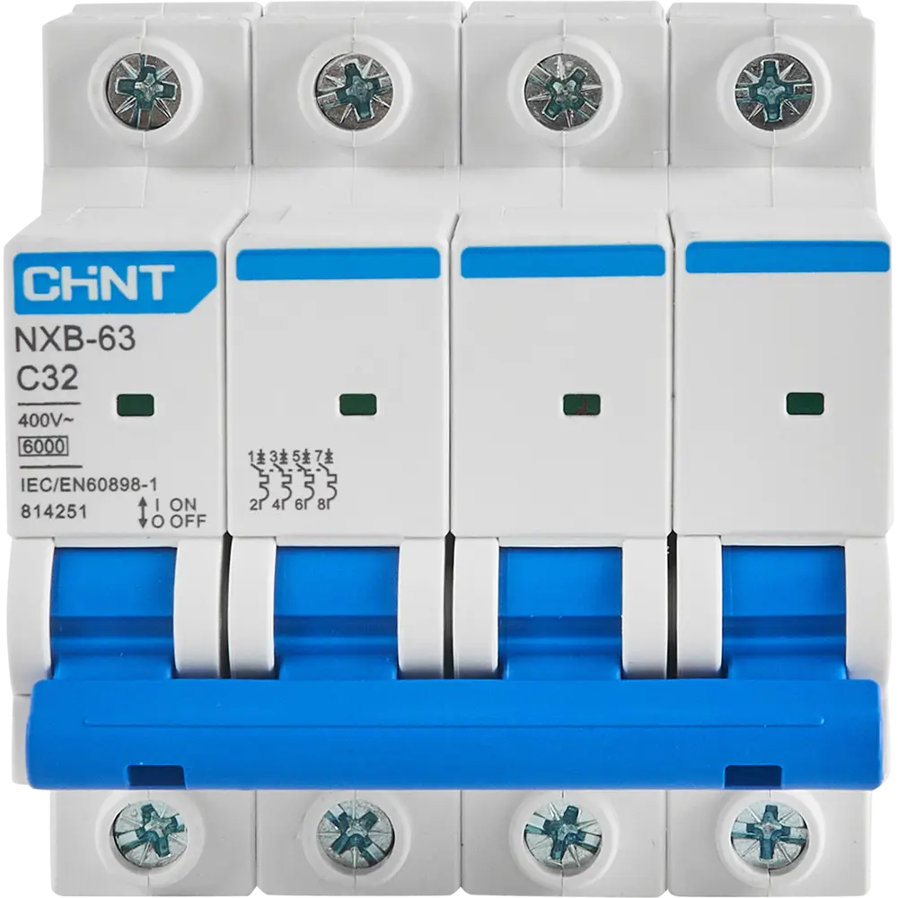 Автоматический выключатель CHINT NXB-63S 4P C32 А 6 кА STLM-2058169 - Вид №1