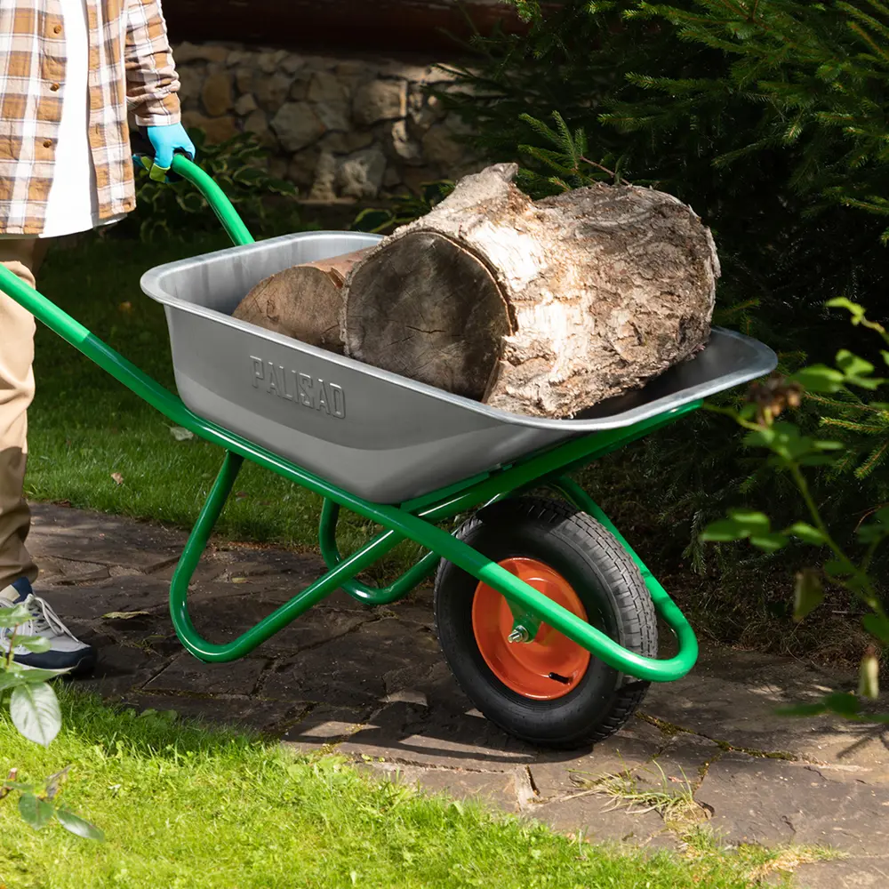 Тачка садовая Palisad одноколесная 200 кг 90 л оцинкованная сталь STLM-2148924 - Вид №3