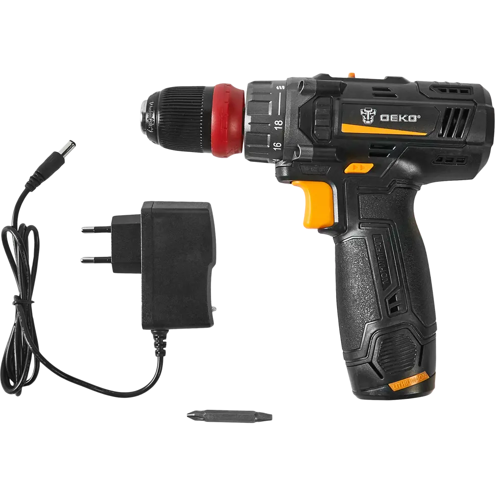 Дрель-шуруповерт аккумуляторная Deko GCD12DU3 063-4114, 12 В Li-ion 1x1.5 Ач STLM-2101309 - Вид №4