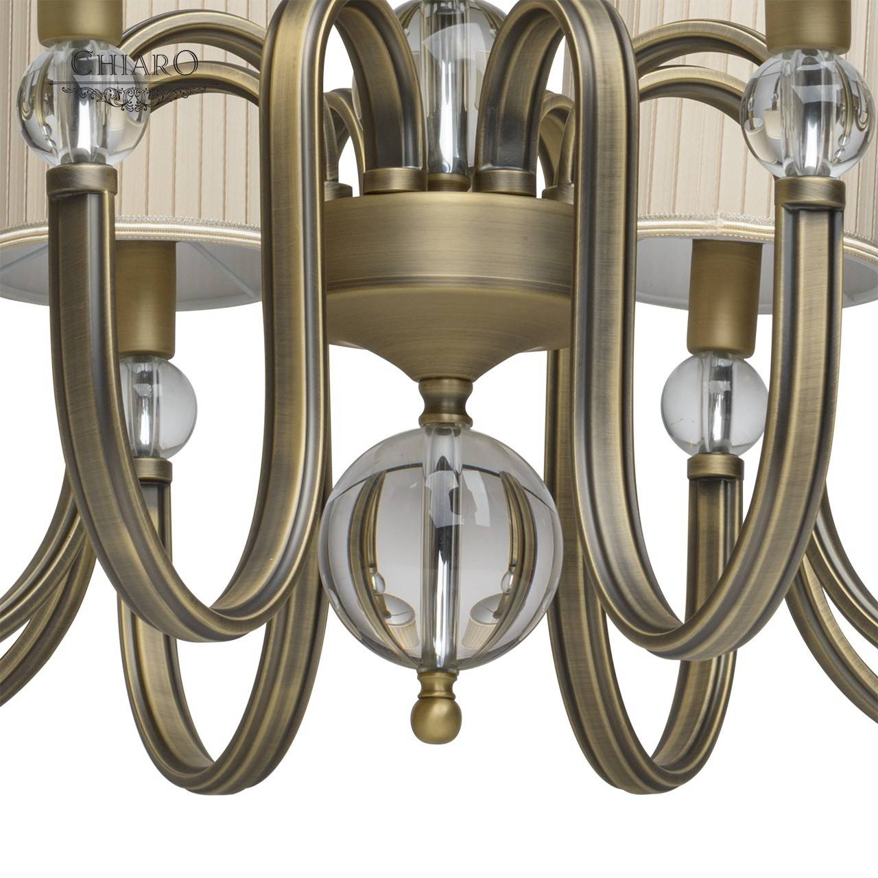 Подвесная люстра Chiaro София 355012008 бежевая CHIARO ДИЗАЙНЕРСКИЕ, СОФИЯ 059414 Бежевый  - Вид №3