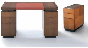 HUGUES CHEVALIER Прямоугольный деревянный стол с ящиками Iconic