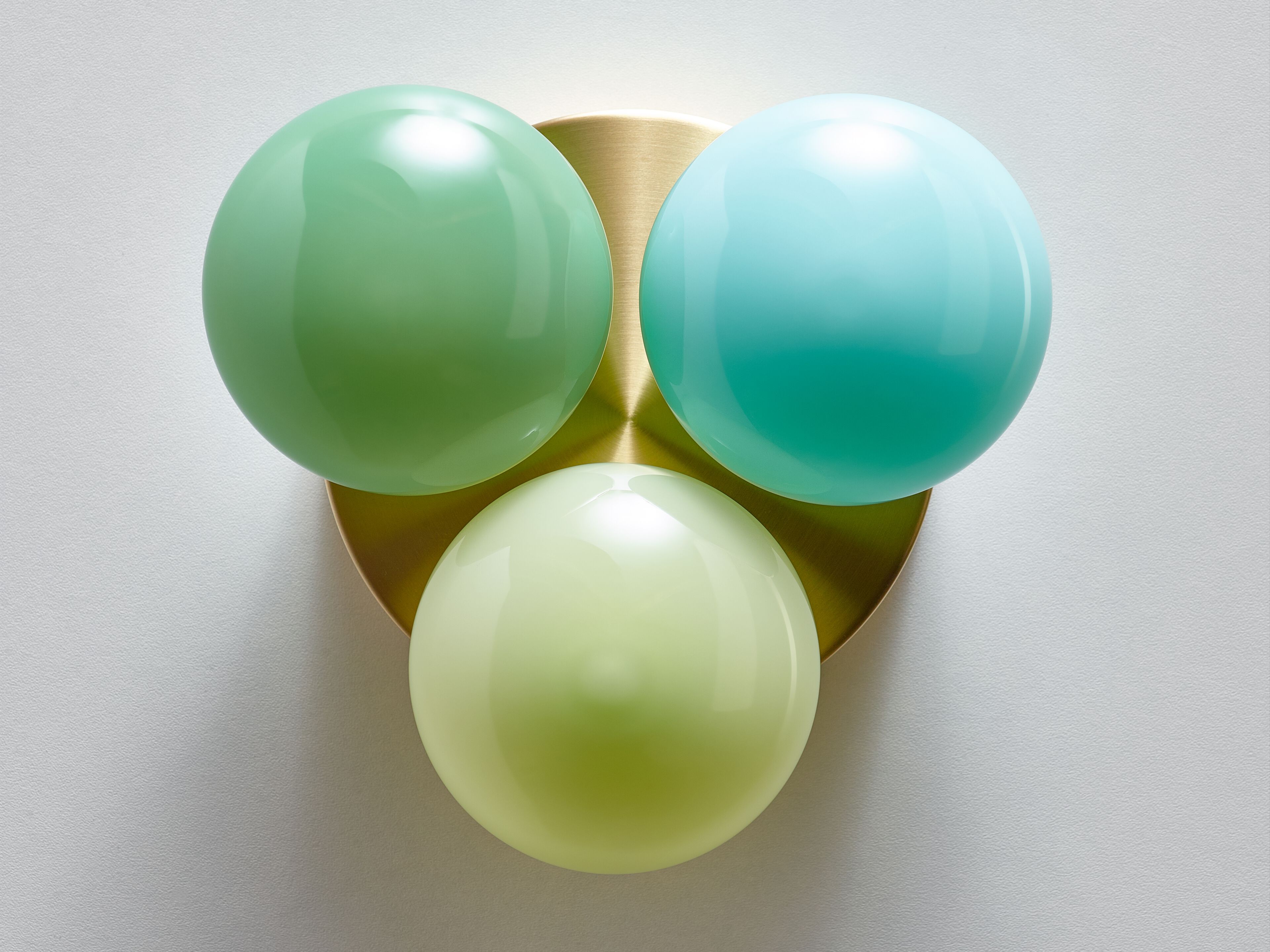 Светодиодный настенный светильник из дутого стекла и латуни SkLO DOT 3X ARCH-00061580